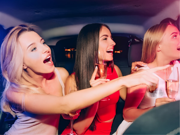 Drink in limo